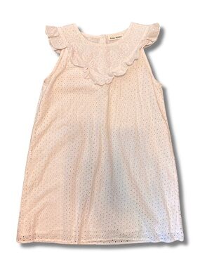 Roller Rabbit Girls Dress 12 Years White Eyelet Spring Summer Lined 100% Cotton